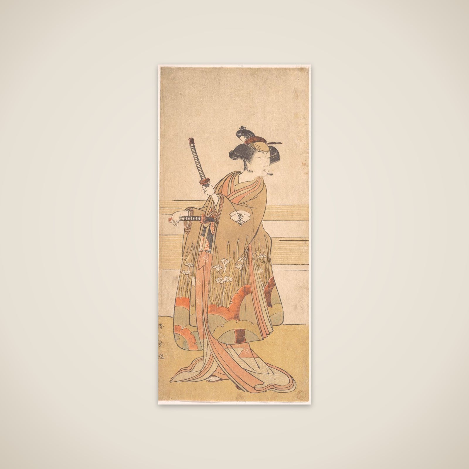 Onoe Tamizo as a Samurai Woman unframed print