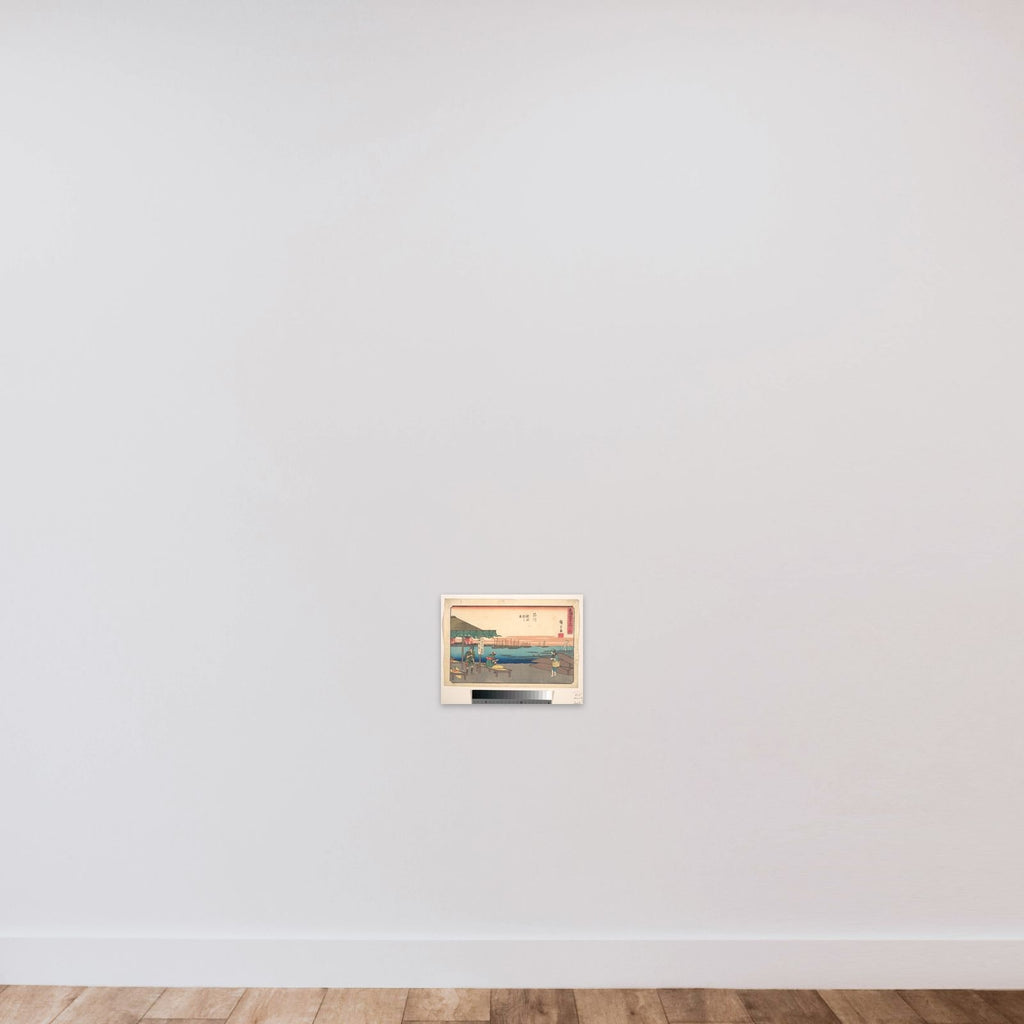 Shinagawa Samesu Asa no Kei unframed — shown to scale