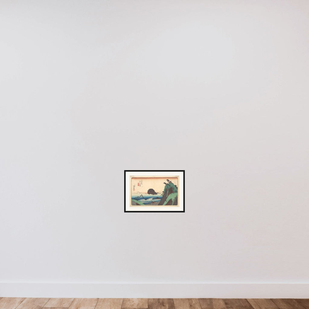 Soshu, Shichi-ri ga Hama framed — shown to scale