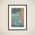 The Takihi Shrine, Oki Province, from the series Views of Famous Places in the Sixty-Odd Provinces framed