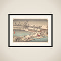 Kameido Tenmangu Keidai no Yuki framed