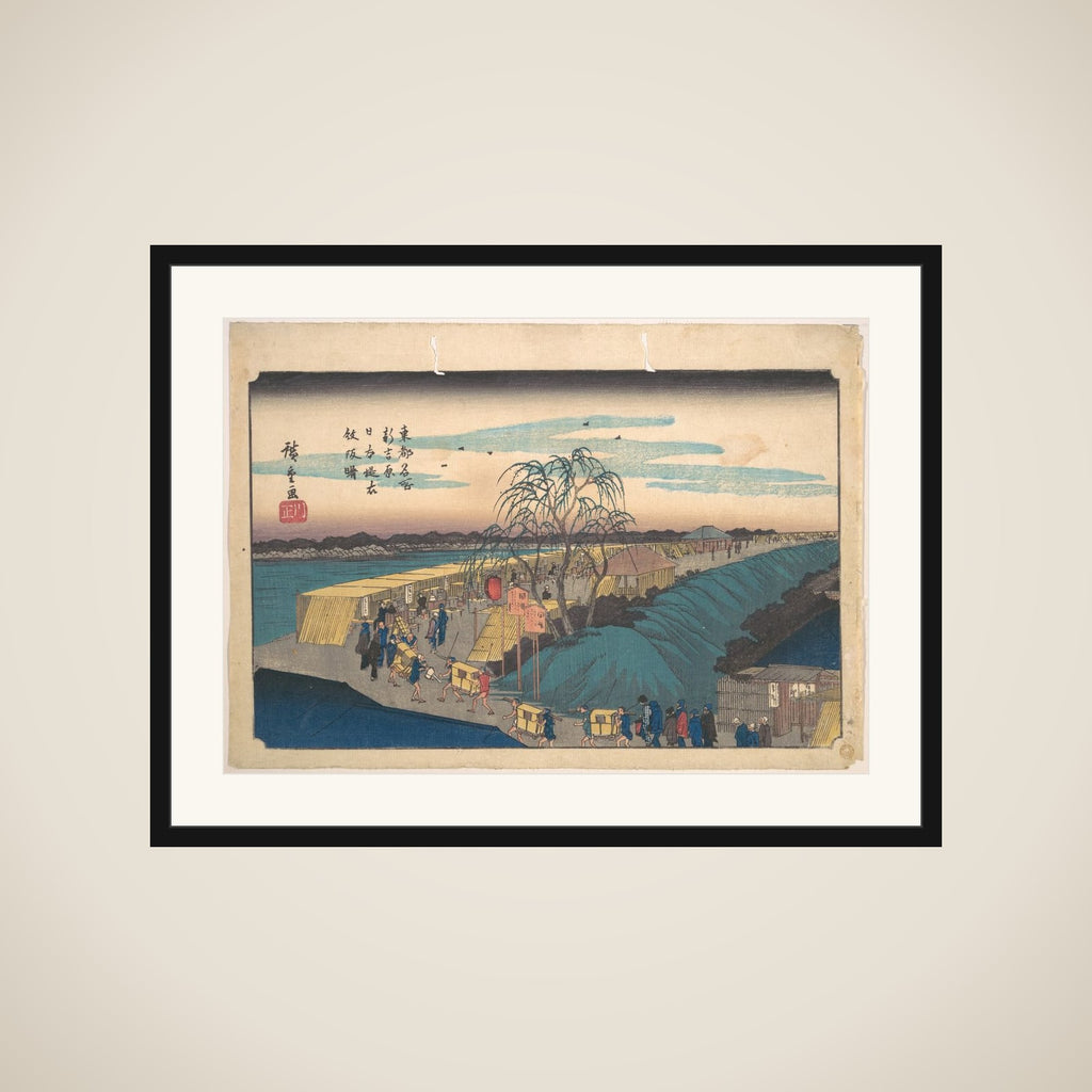 Shin Yoshiwara Nihon Tsutsumi Emonzaka Akatsuki framed
