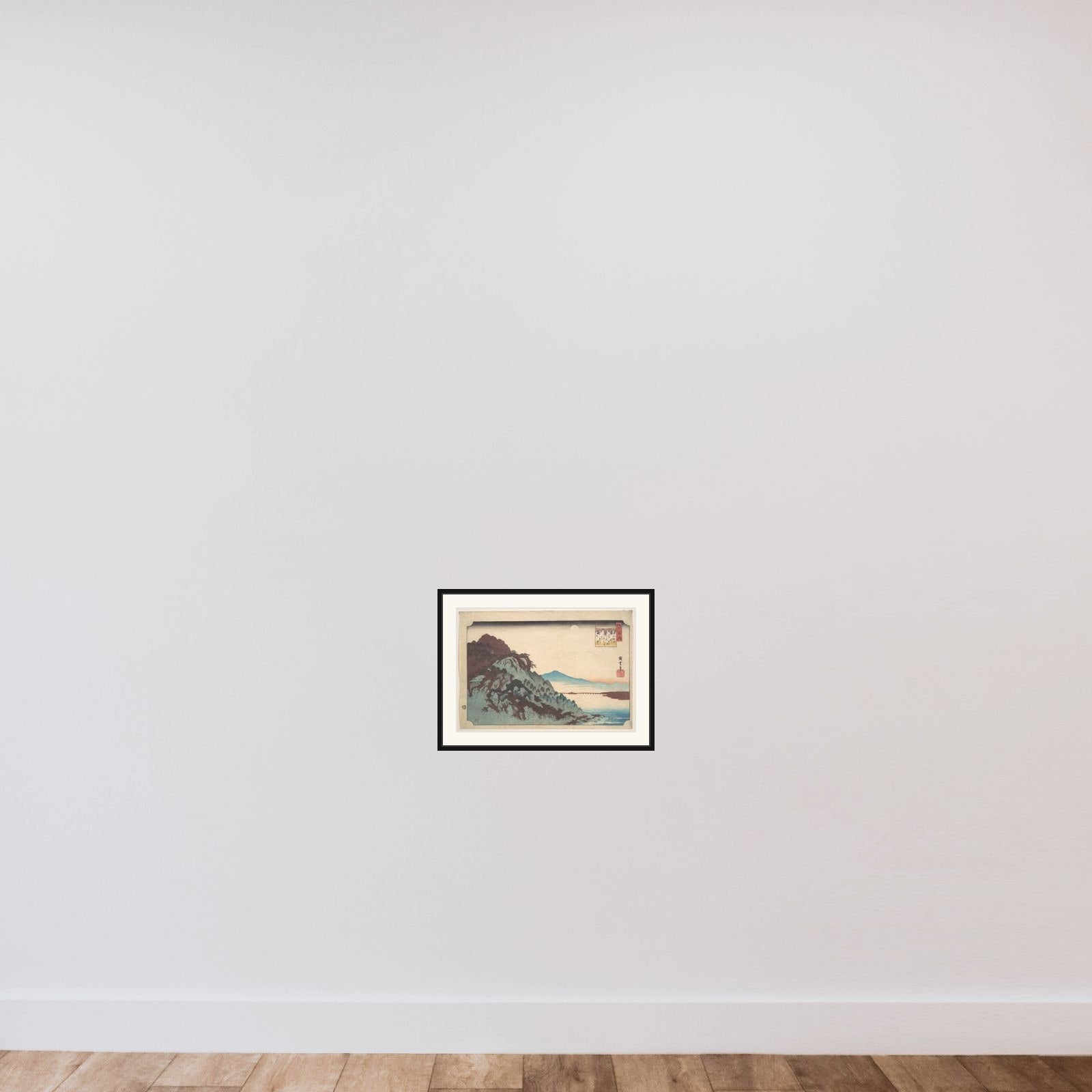 The Autumn Moon at Ishiyama on Lake Biwa. framed — shown to scale