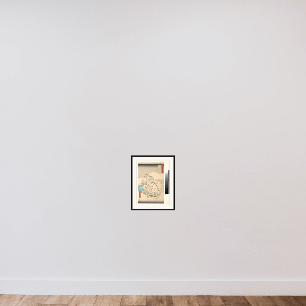 Fujikawa; Sanchu Yamanaka no Sato Miyajiyama framed — shown to scale