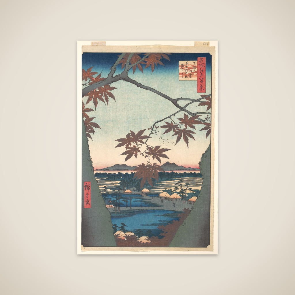 Maples at Mama, from the series One Hundred Famous Views of Edo unframed print
