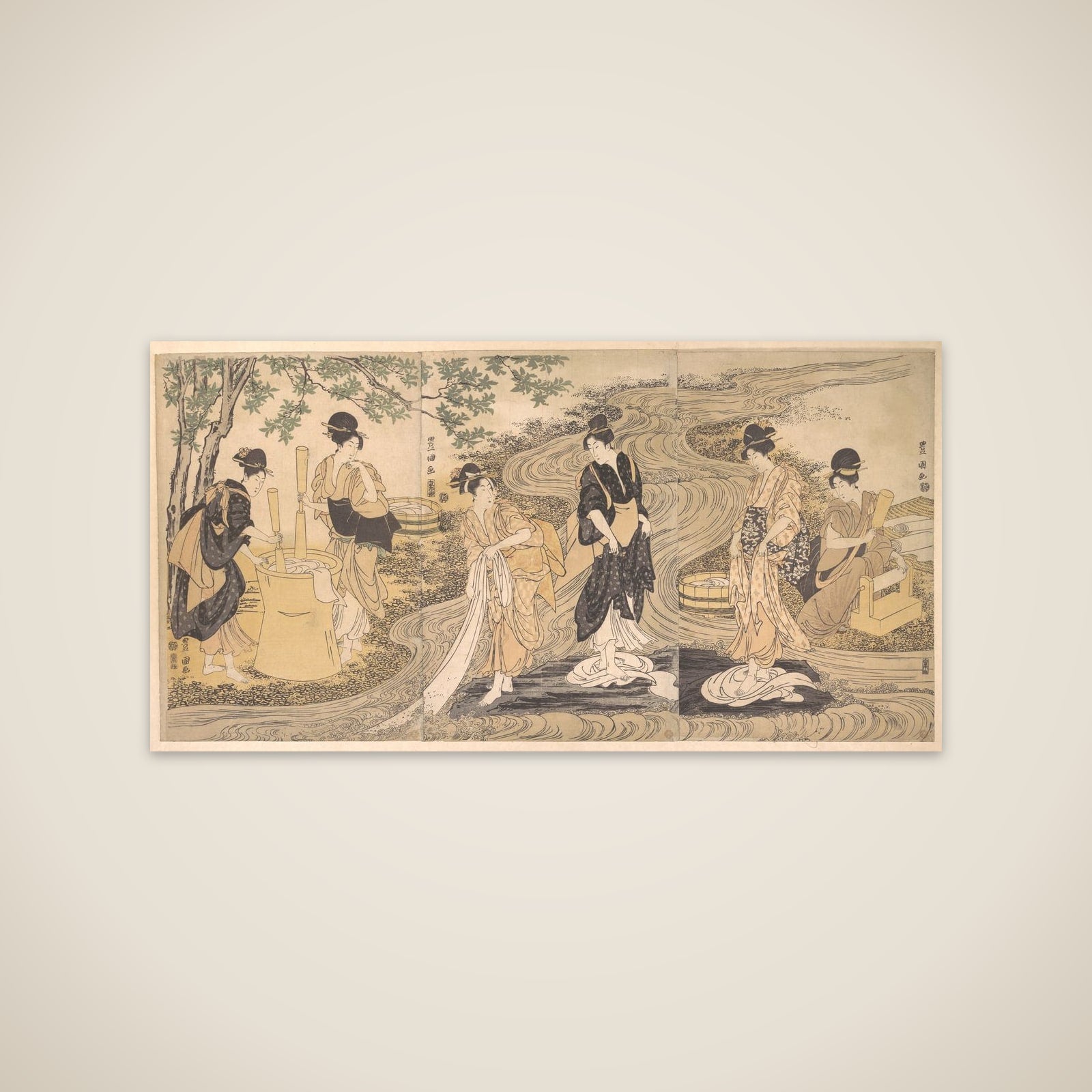 Tetsukuri no Tamagawa on the Musashino Plain unframed print