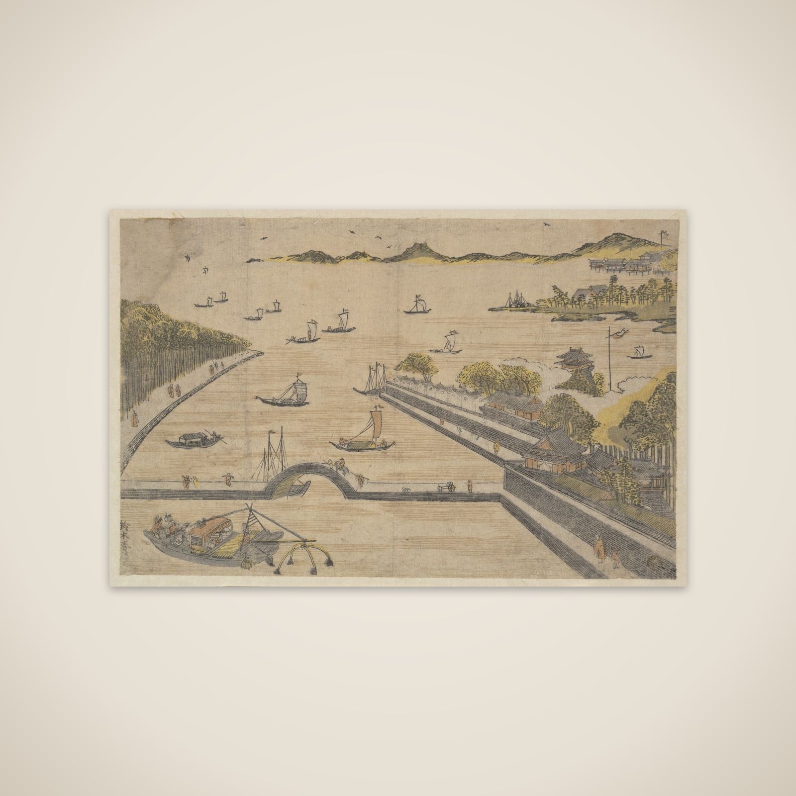 View of Fukagawa, Edo unframed print