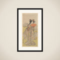 The Actor Segawa Kikunojo III as a Woman Standing near a Winding Stream framed
