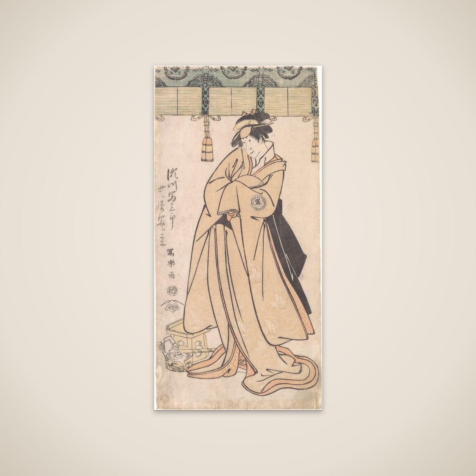 The Actor Segawa Tomisaburo II as the Otomos' Maid Wakakusa, Actually Prince Korehito unframed print