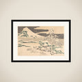 Seaside Village in Winter, from Hokusai’s Album of Realistic Pictures (Hokusai shashin gafu) framed