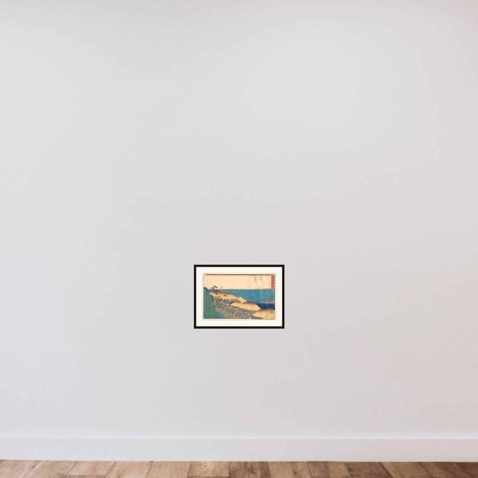 Kanagawa framed — shown to scale
