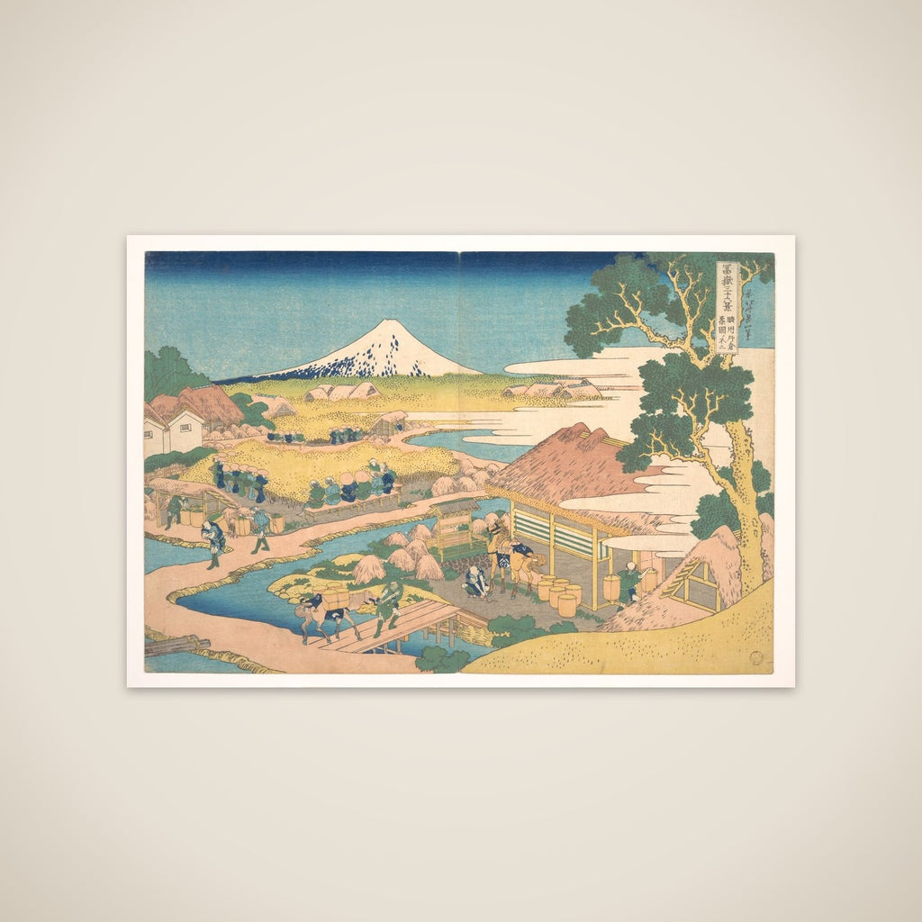 Fuji from the Katakura Tea Fields in Suruga (Sunshū Katakura chaen no Fuji), from the series Thirty-six Views of Mount Fuji (Fugaku sanjūrokkei) unframed print