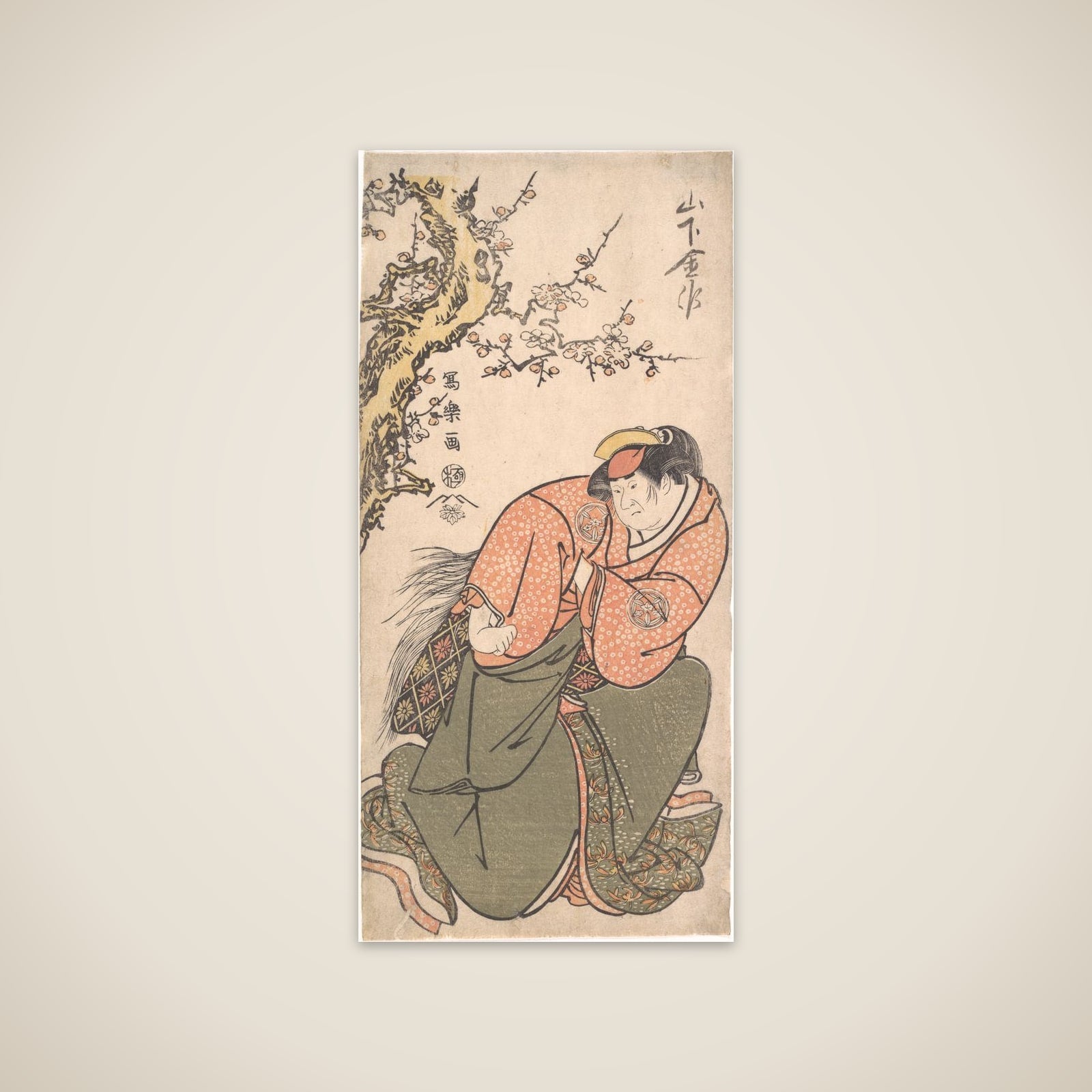 Actor Yamashita Kinsaku II as Sadato's Wife Iwate unframed print