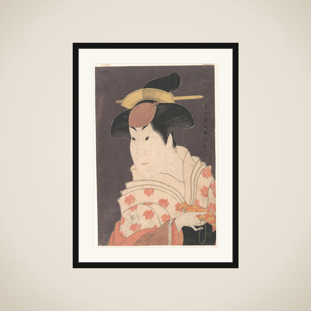 Iwai Hanshirō IV as Shigenoi in the Play "Koinyōbō Somewake Tazuna" framed