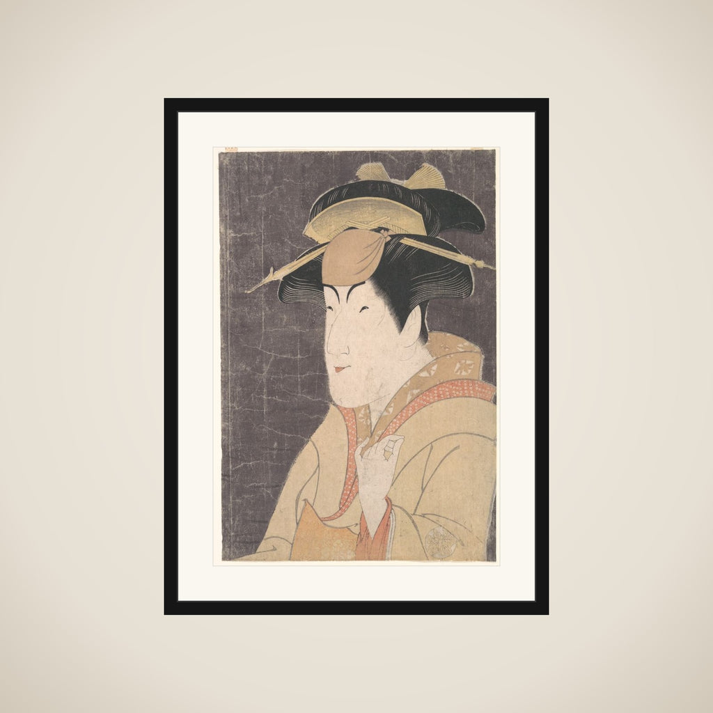Nakayama Tomisaburō as Miyagino in the Play "Katakiuchi Noriyaibanashi" framed