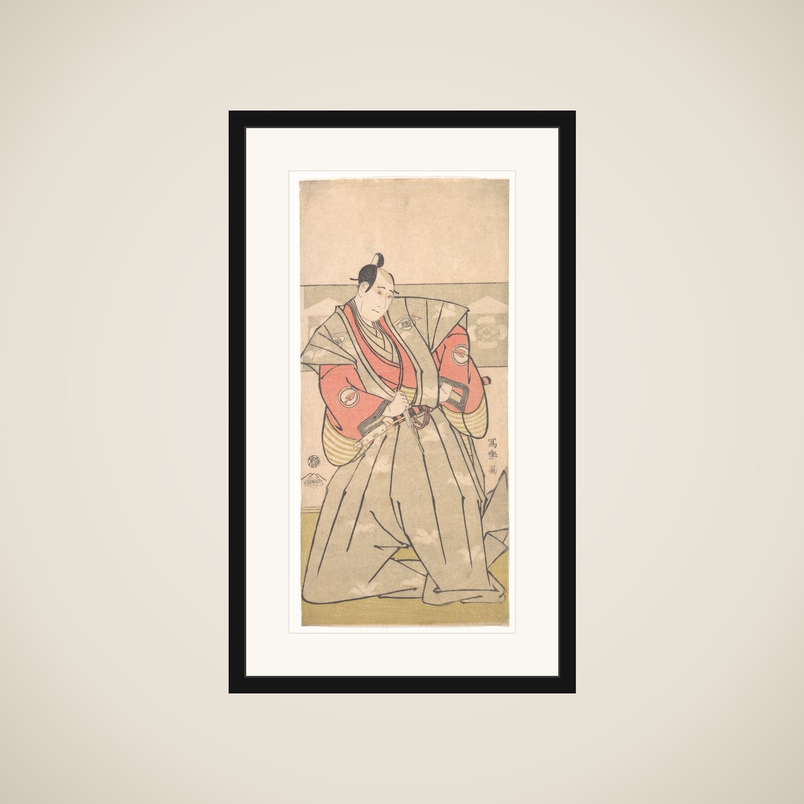 The Actor Sawamura Sojuro III framed