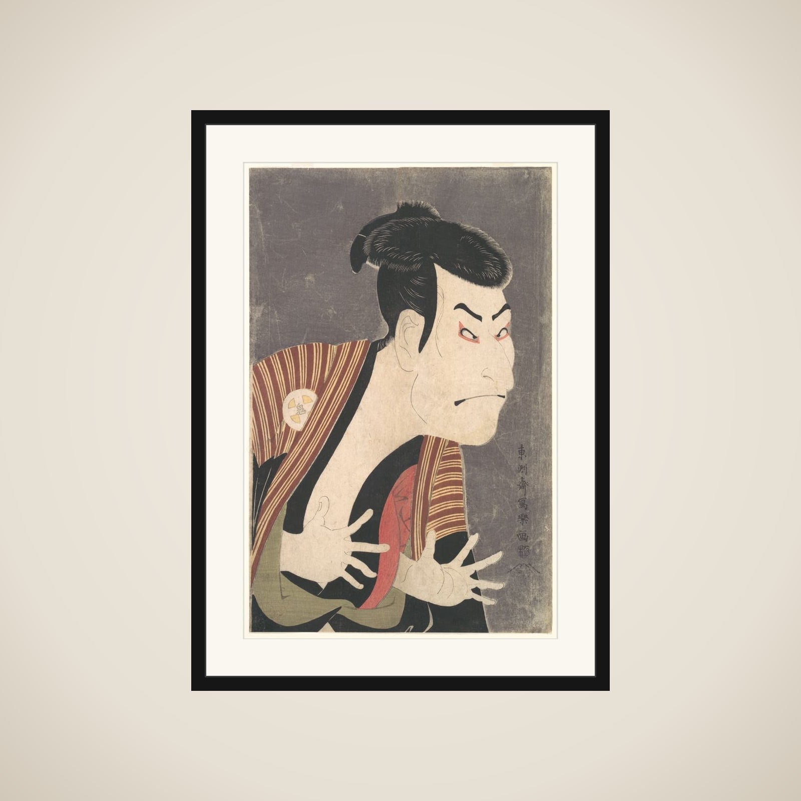 Kabuki Actor Ōtani Oniji III as Yakko Edobei framed
