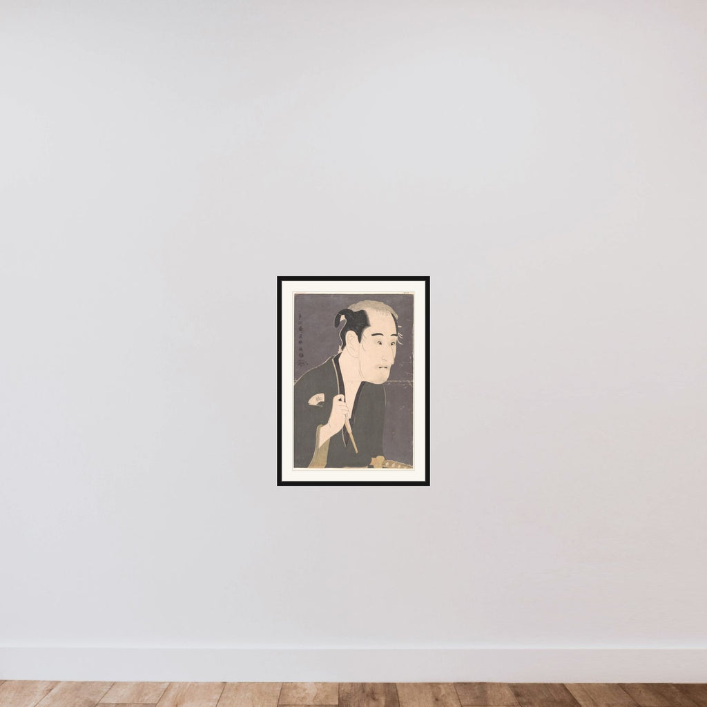 Onoe Matsusuke I as Matsushita Mikinojō in the Play "Katakiuchi noriyaibanashi" framed — shown to scale