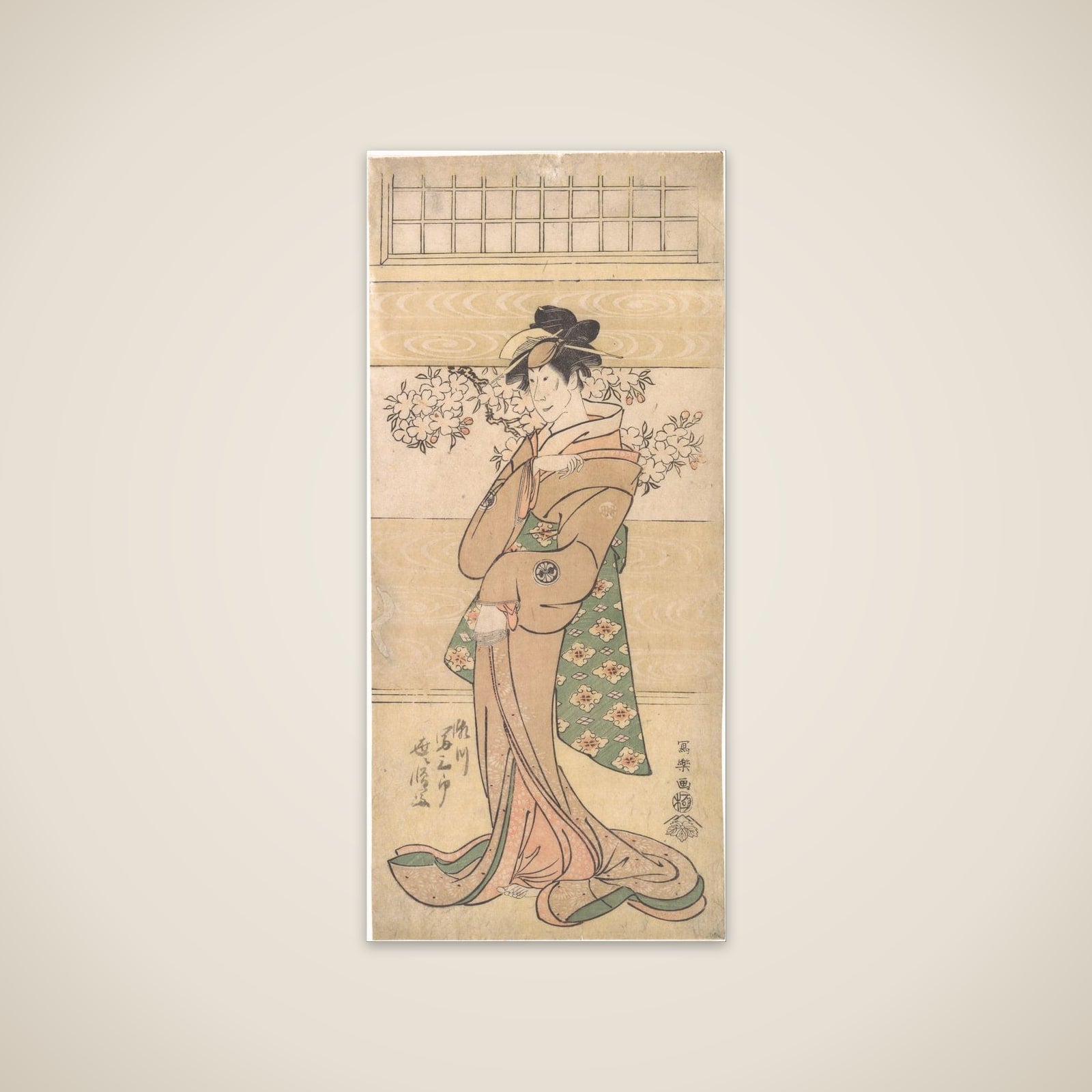 Actor Segawa Tomisaburo II as the Geisha Asaka unframed print