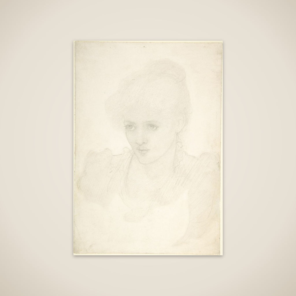 Portrait of a young girl unframed print
