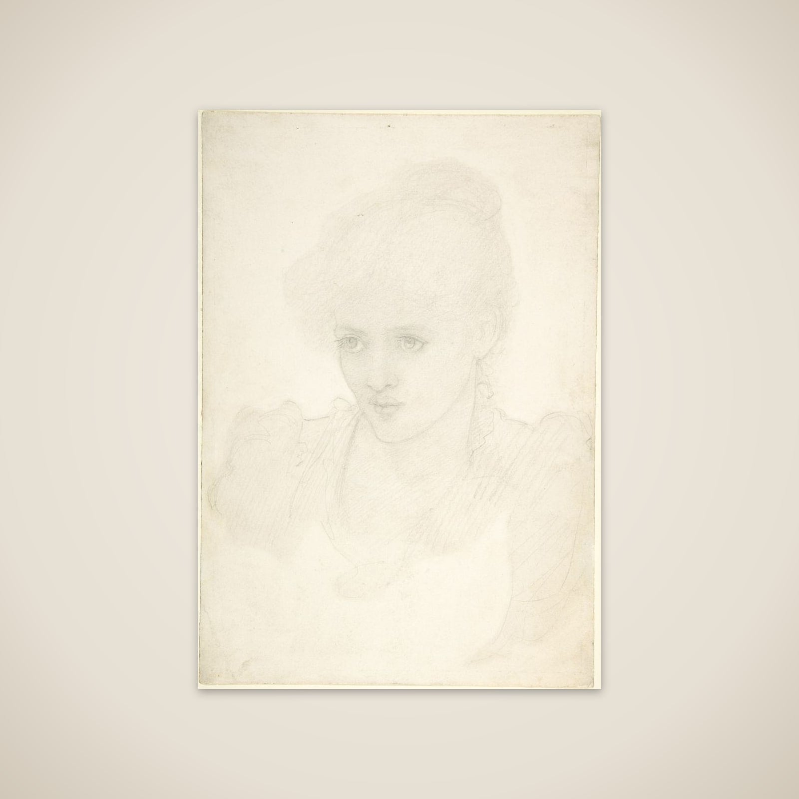 Portrait of a young girl unframed print