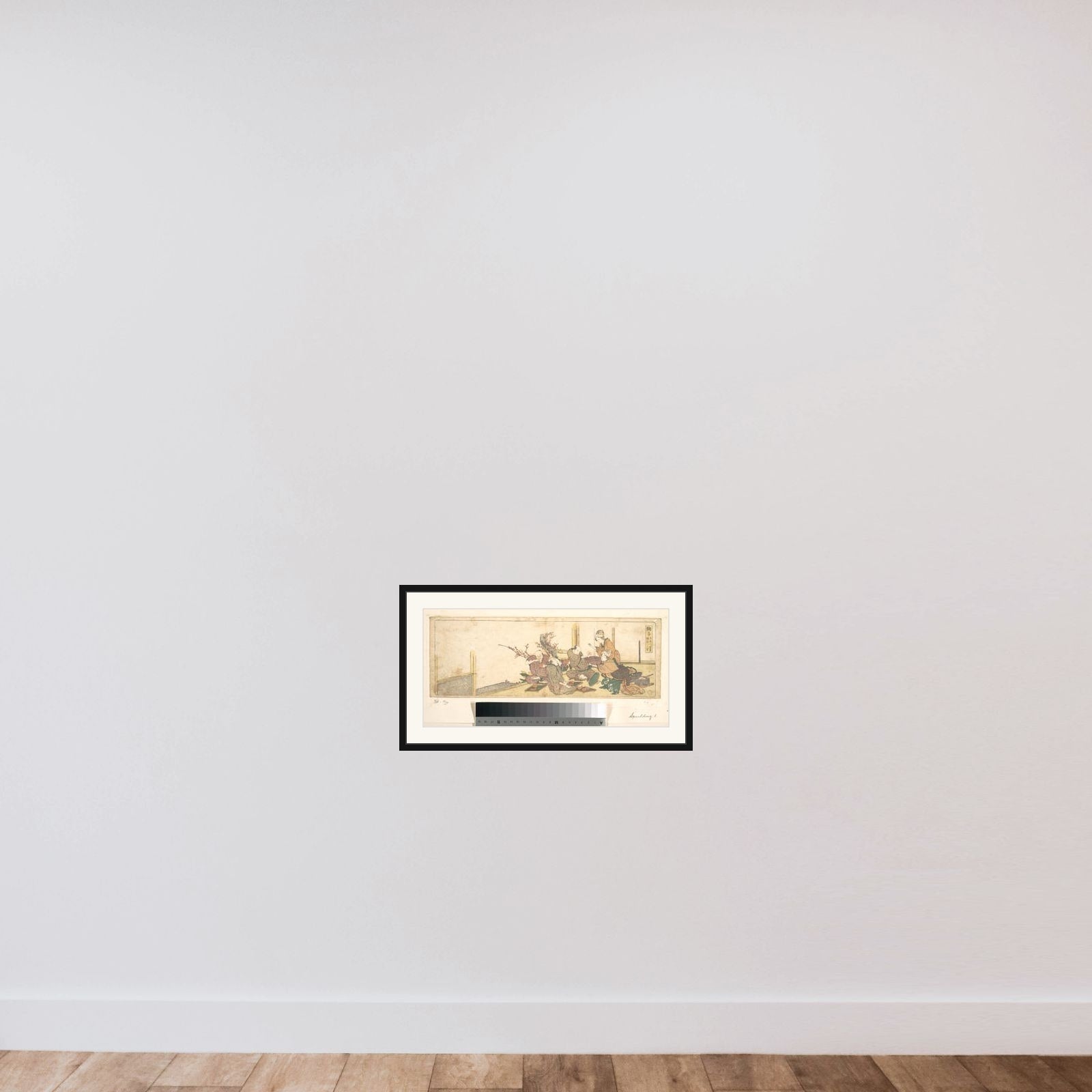 Mariko framed — shown to scale