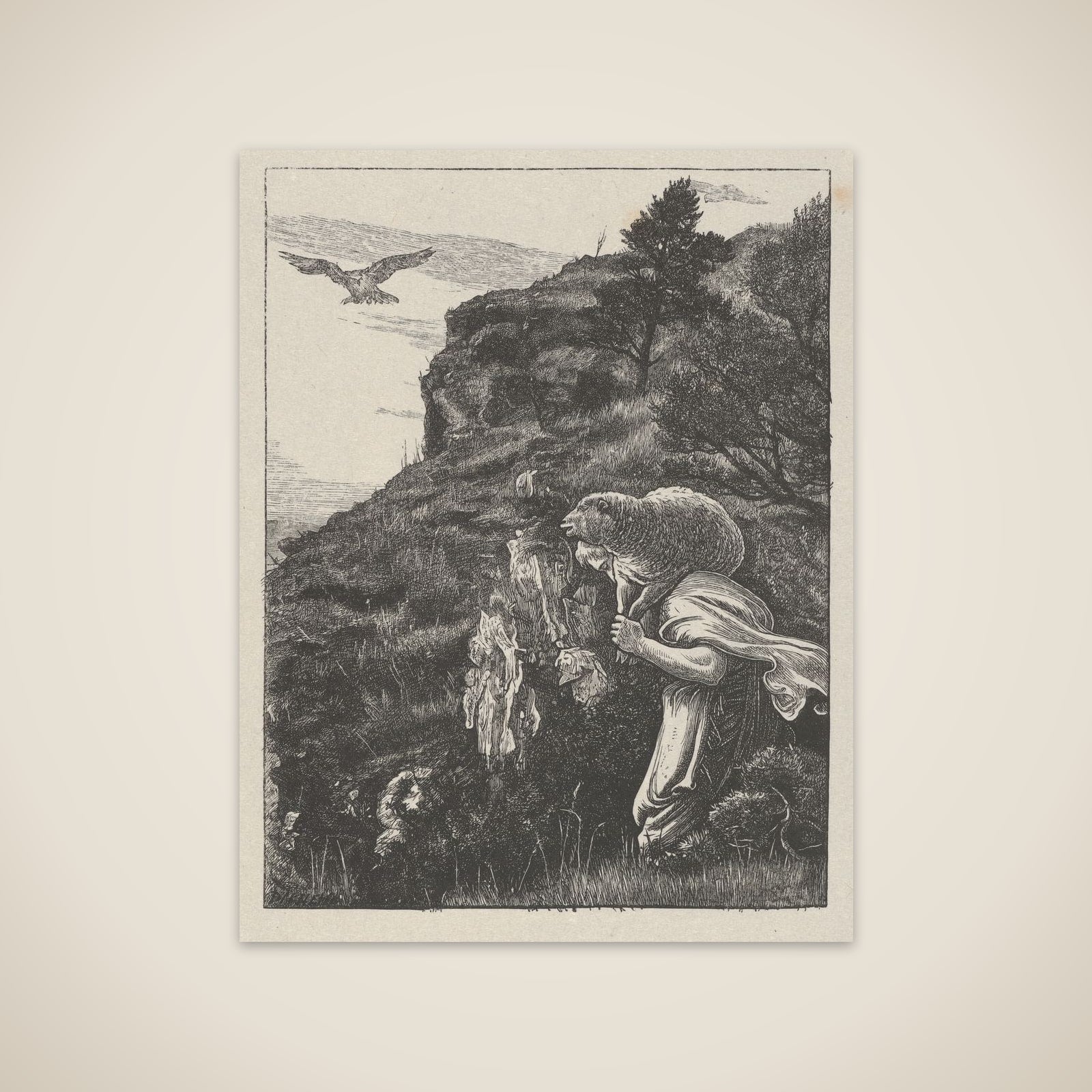 The Lost Sheep (The Parables of Our Lord and Saviour Jesus Christ) unframed print