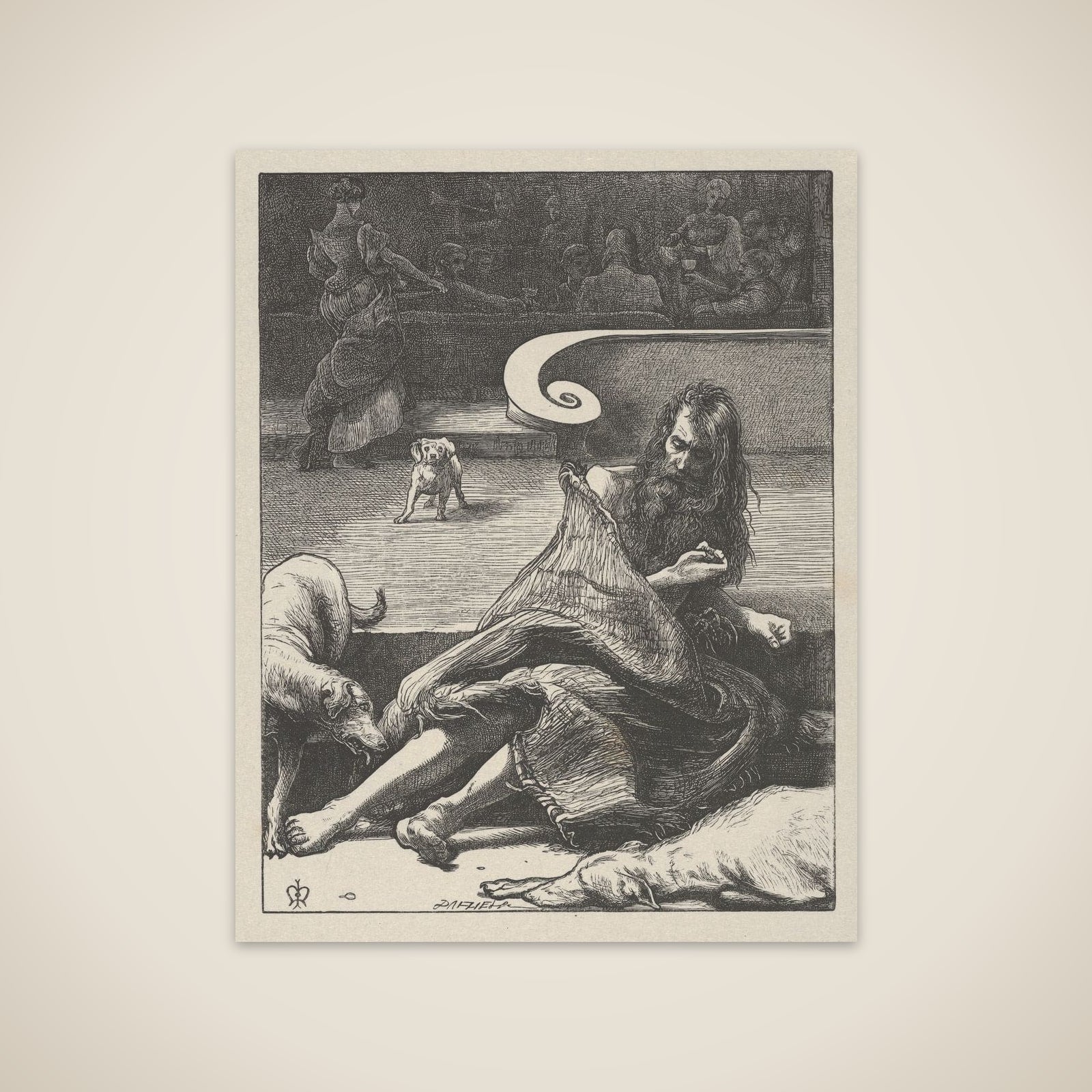 The Rich Man and Lazarus (The Parables of Our Lord and Saviour Jesus Christ) unframed print