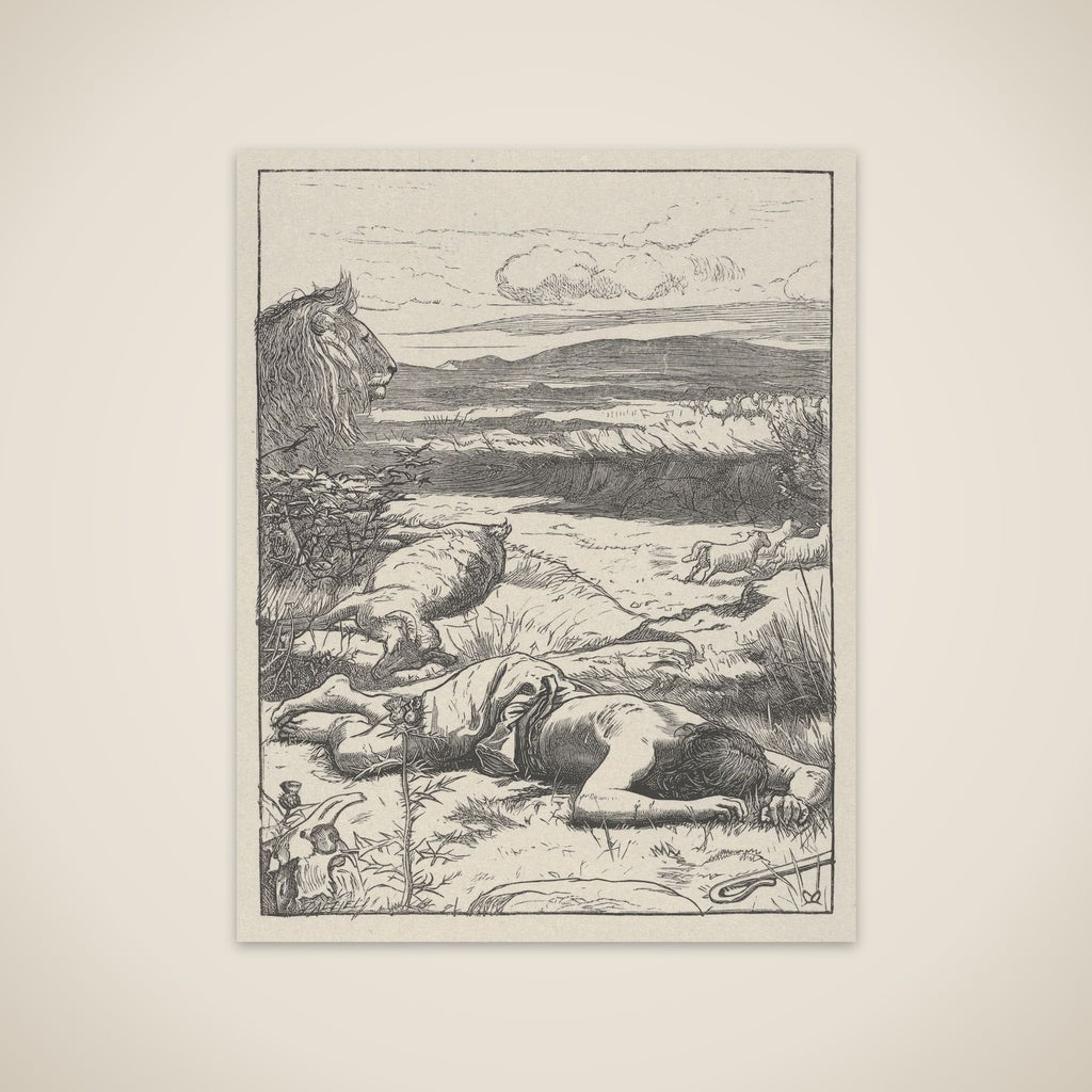 The Good Shepherd (The Parables of Our Lord and Saviour Jesus Christ) unframed print