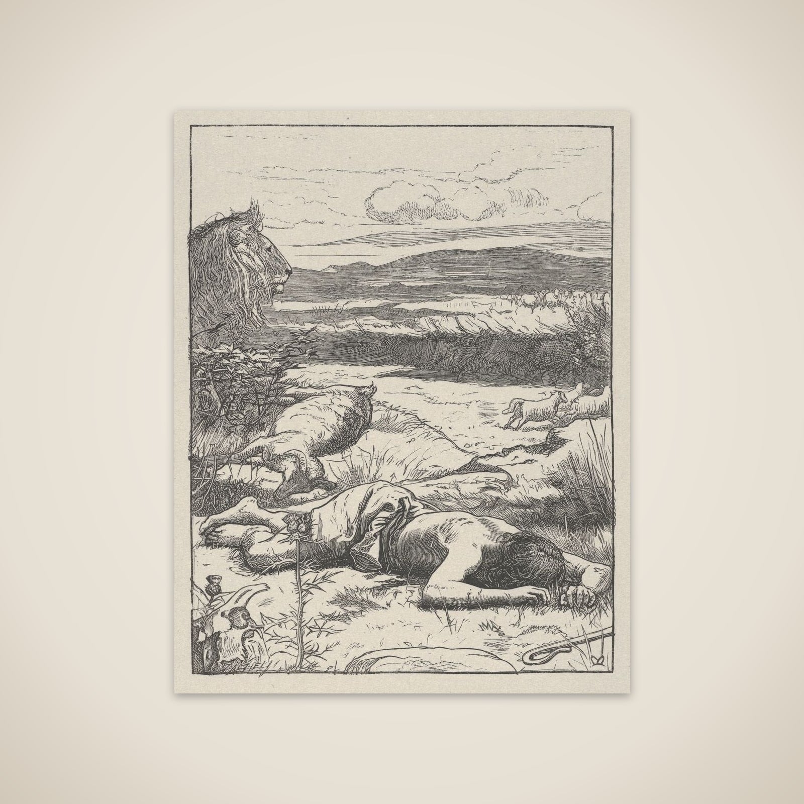 The Good Shepherd (The Parables of Our Lord and Saviour Jesus Christ) unframed print