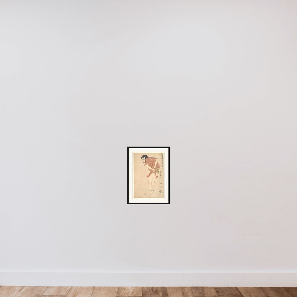 The actor Arashi Ryuzo later known as Arashi Shichigoro framed — shown to scale