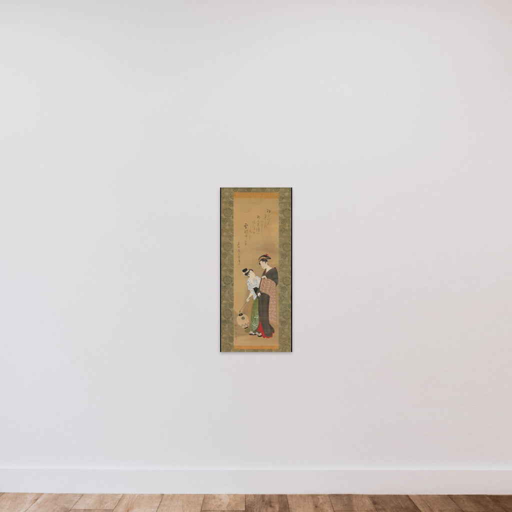 Woman and Attendant unframed — shown to scale