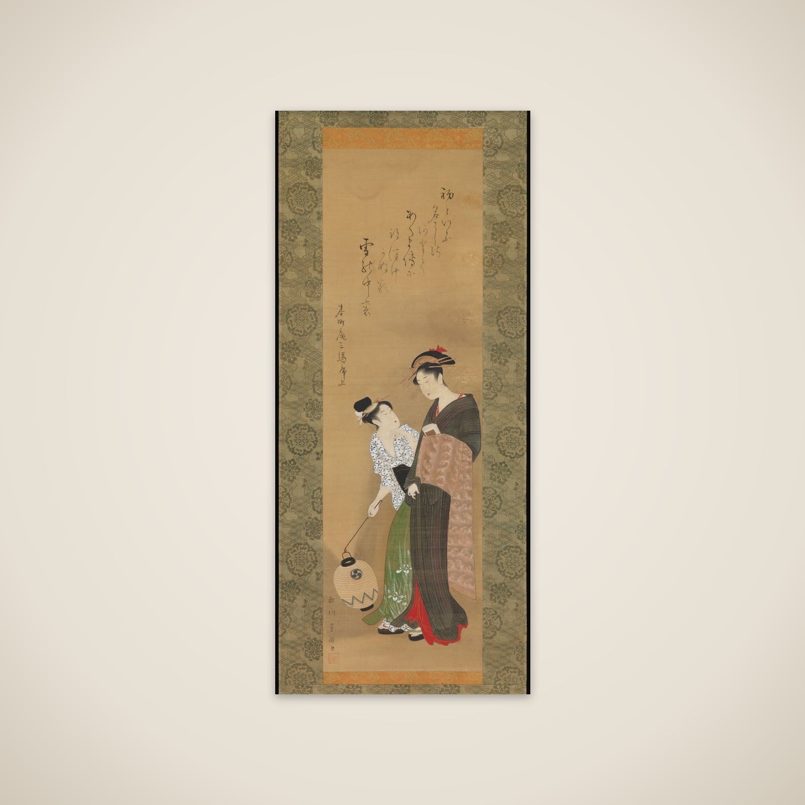 Woman and Attendant unframed print