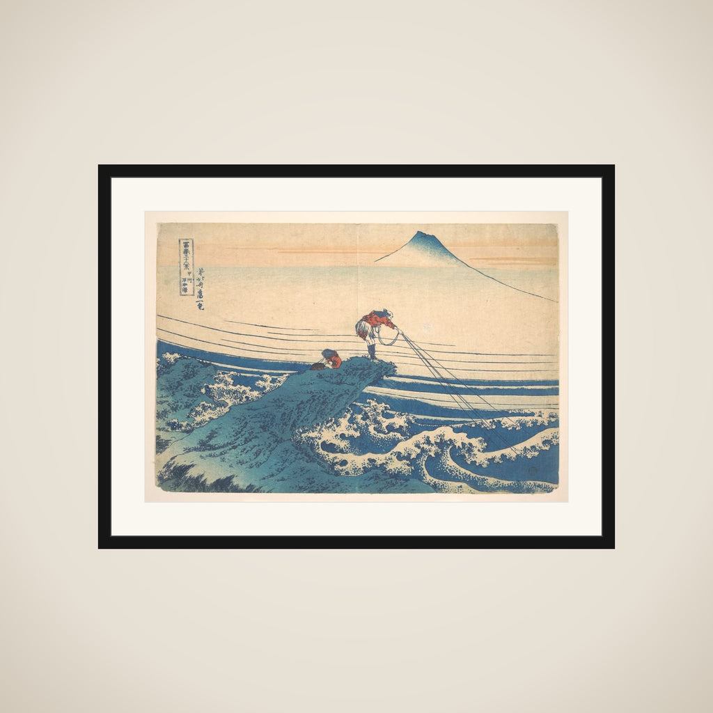 Kajikazawa in Kai Province (Kōshū Kajikazawa), from the series Thirty-six Views of Mount Fuji (Fugaku sanjūrokkei) framed