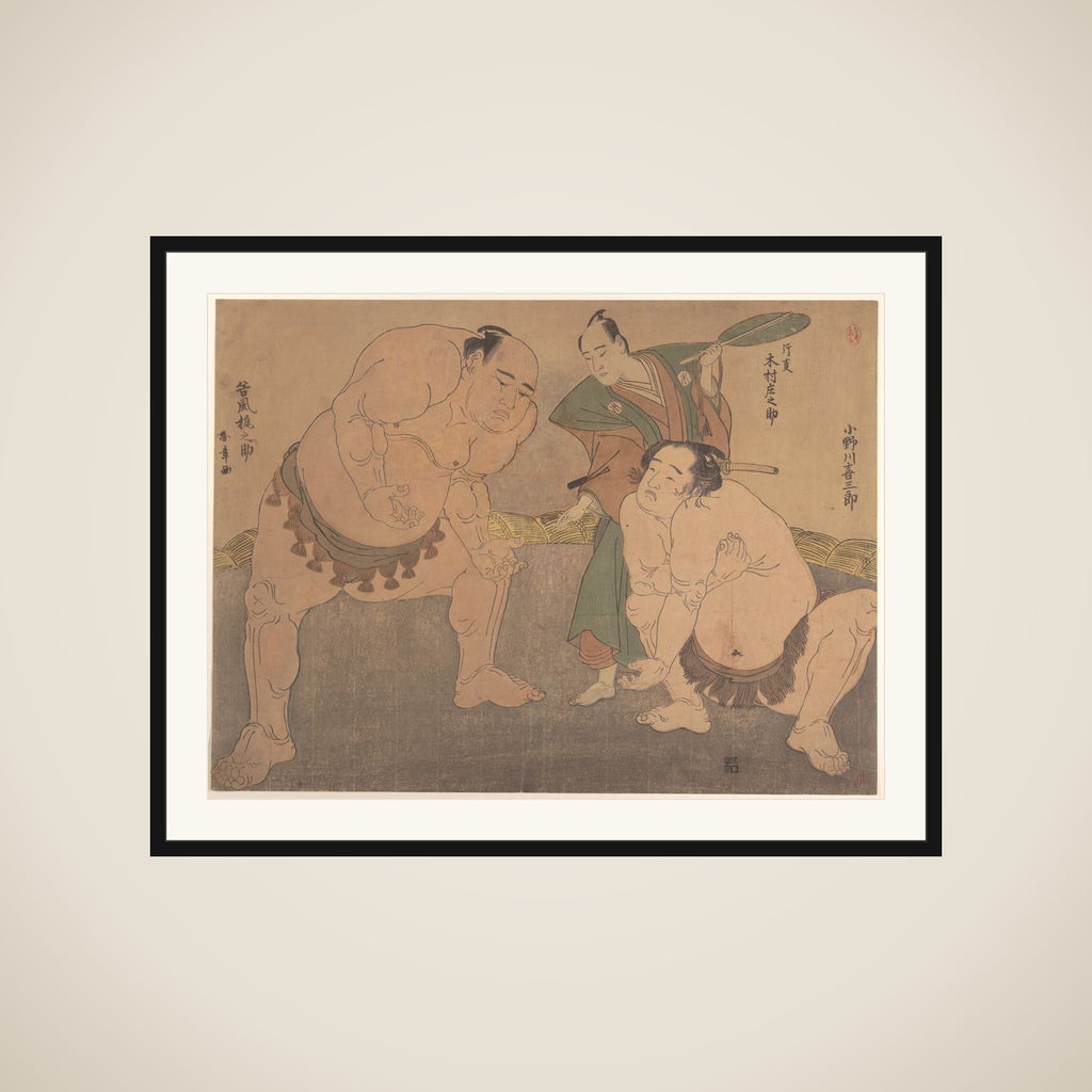 The Wrestlers framed