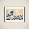 Under the Wave off Kanagawa (Kanagawa oki nami ura), or The Great Wave, from the series Thirty-six Views of Mount Fuji (Fugaku sanjūrokkei) framed