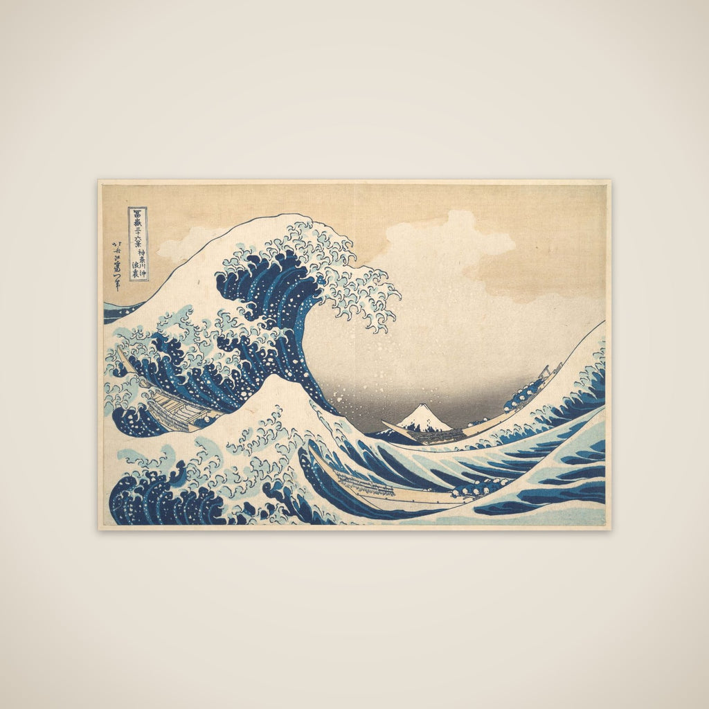 Under the Wave off Kanagawa (Kanagawa oki nami ura), or The Great Wave, from the series Thirty-six Views of Mount Fuji (Fugaku sanjūrokkei) unframed print
