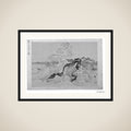 Koyurugi Beach of Sagami Province framed