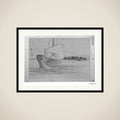 Shibaura Bay of Musashi Province framed