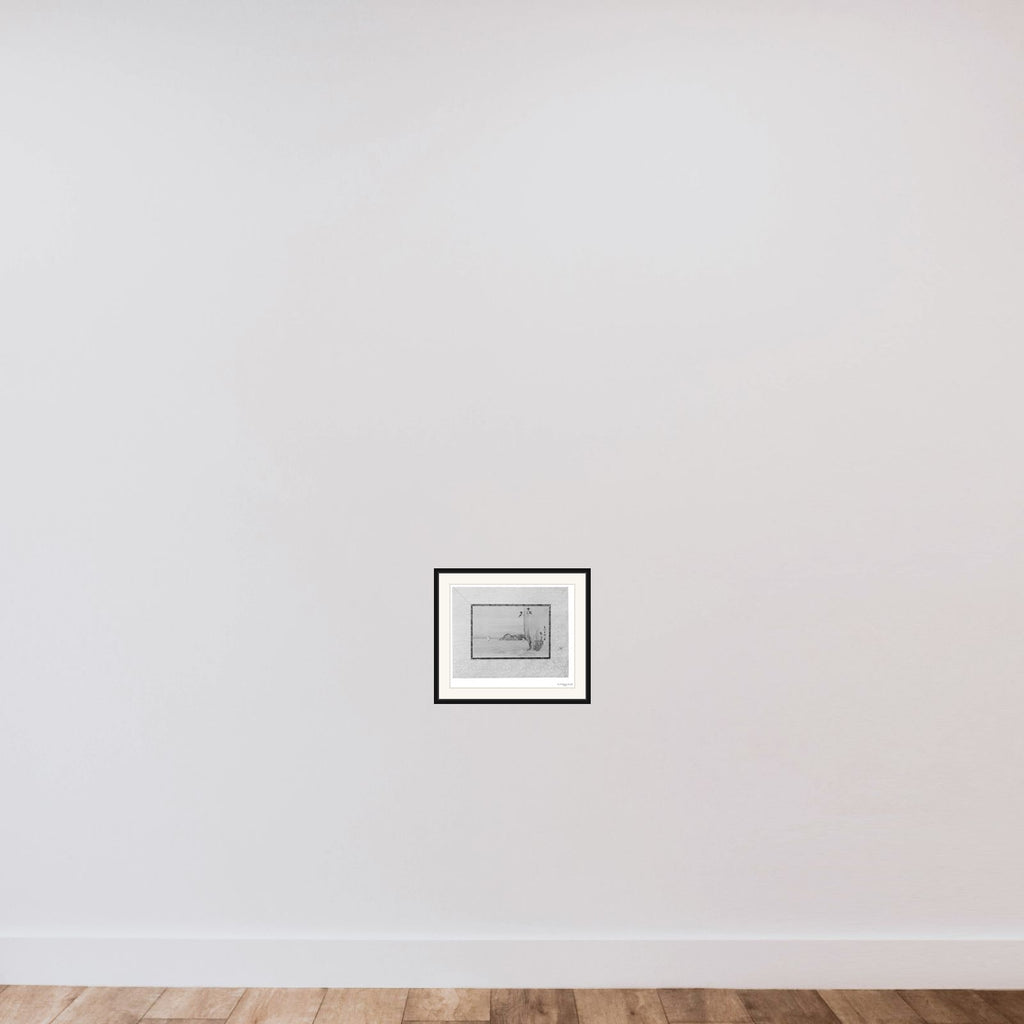Honmoku Bay of Musashi Province framed — shown to scale