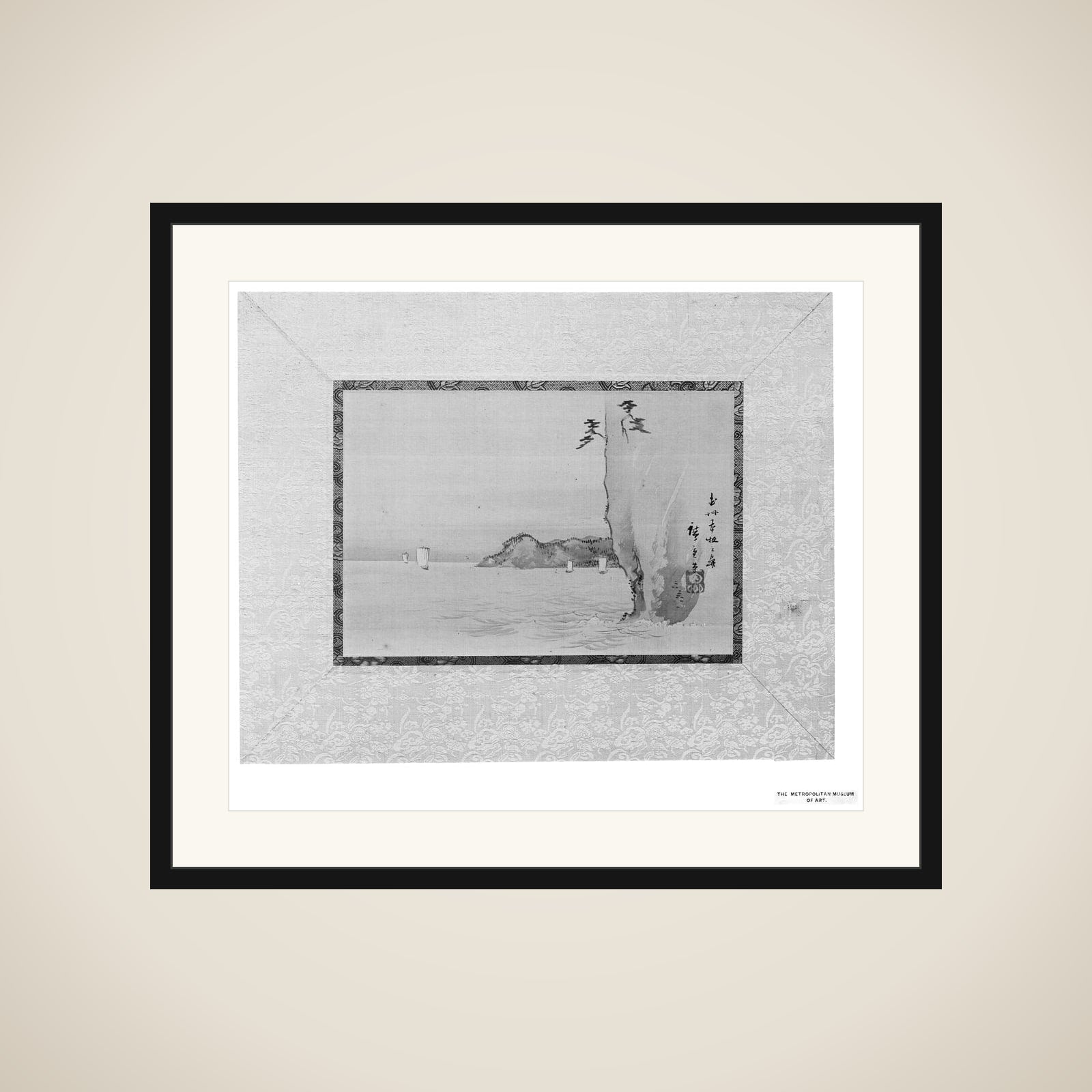 Honmoku Bay of Musashi Province framed