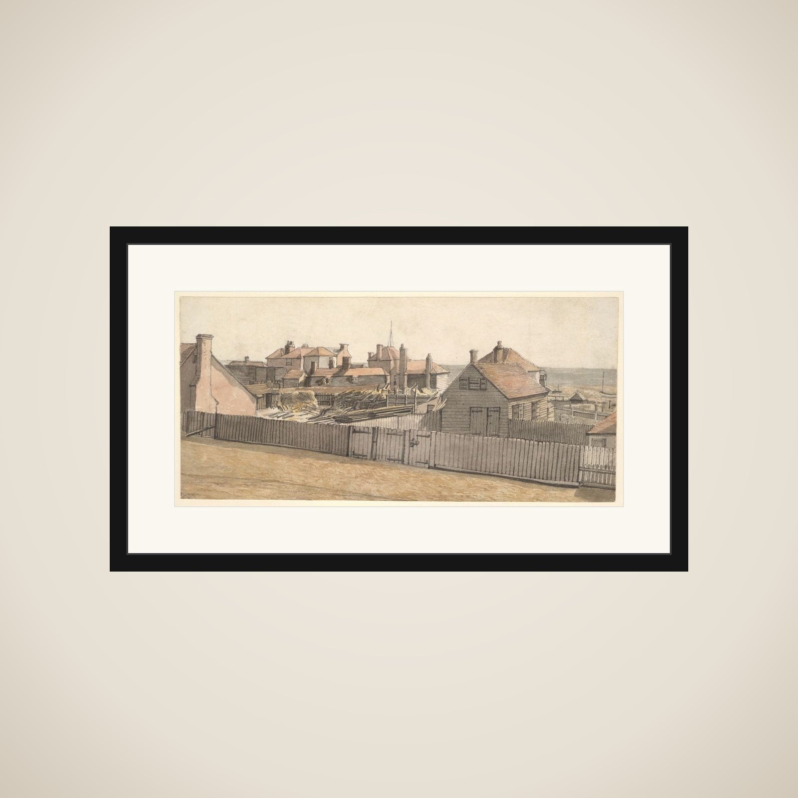 Fishermen's cottages at Hastings framed