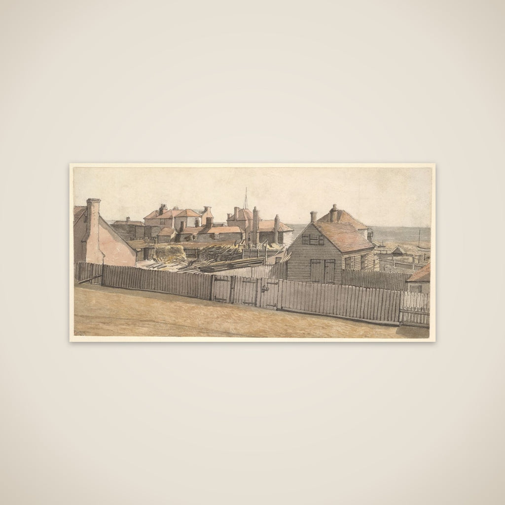 Fishermen's cottages at Hastings unframed print