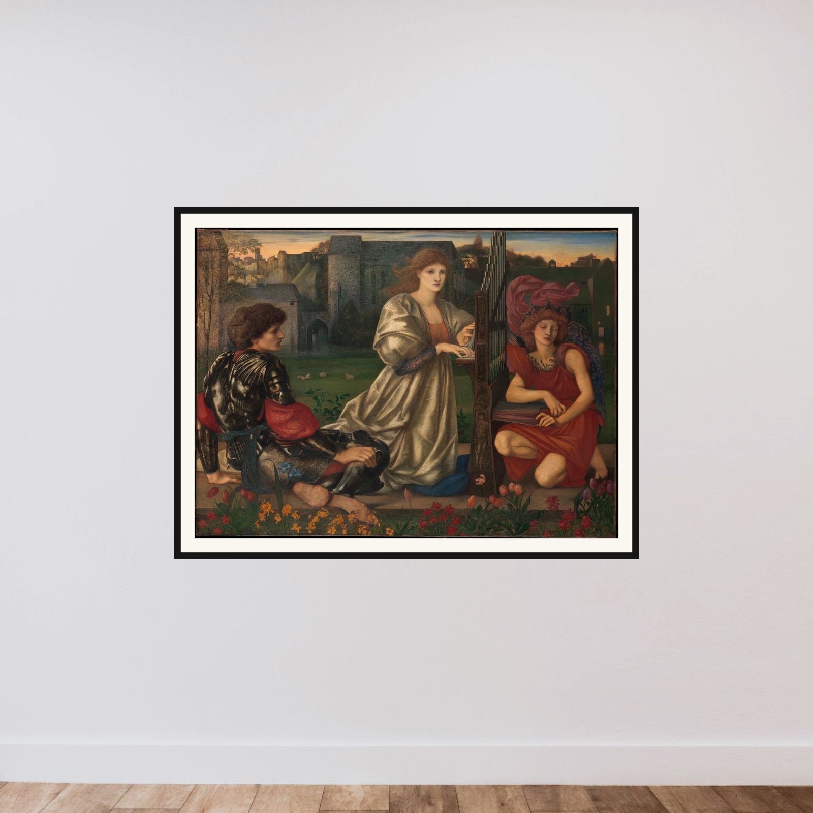 The Love Song framed — shown to scale