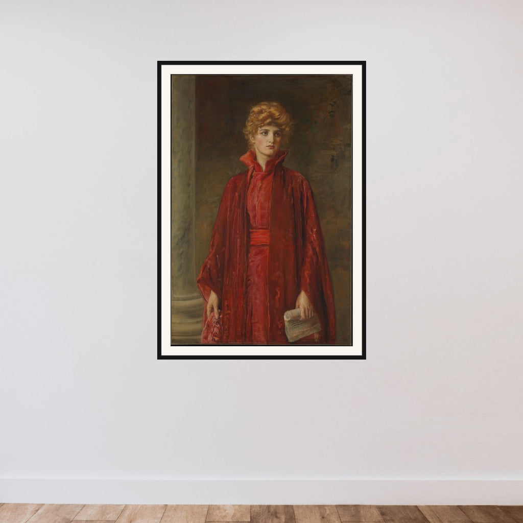 Portia framed — shown to scale