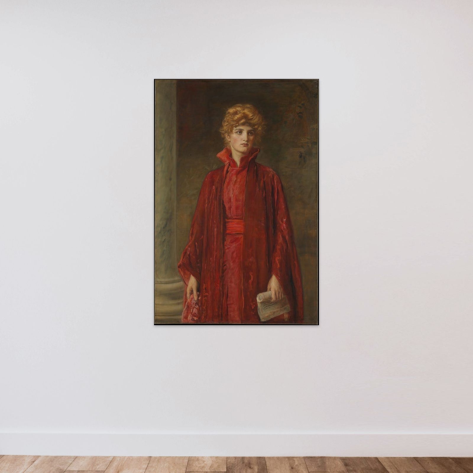 Portia unframed — shown to scale