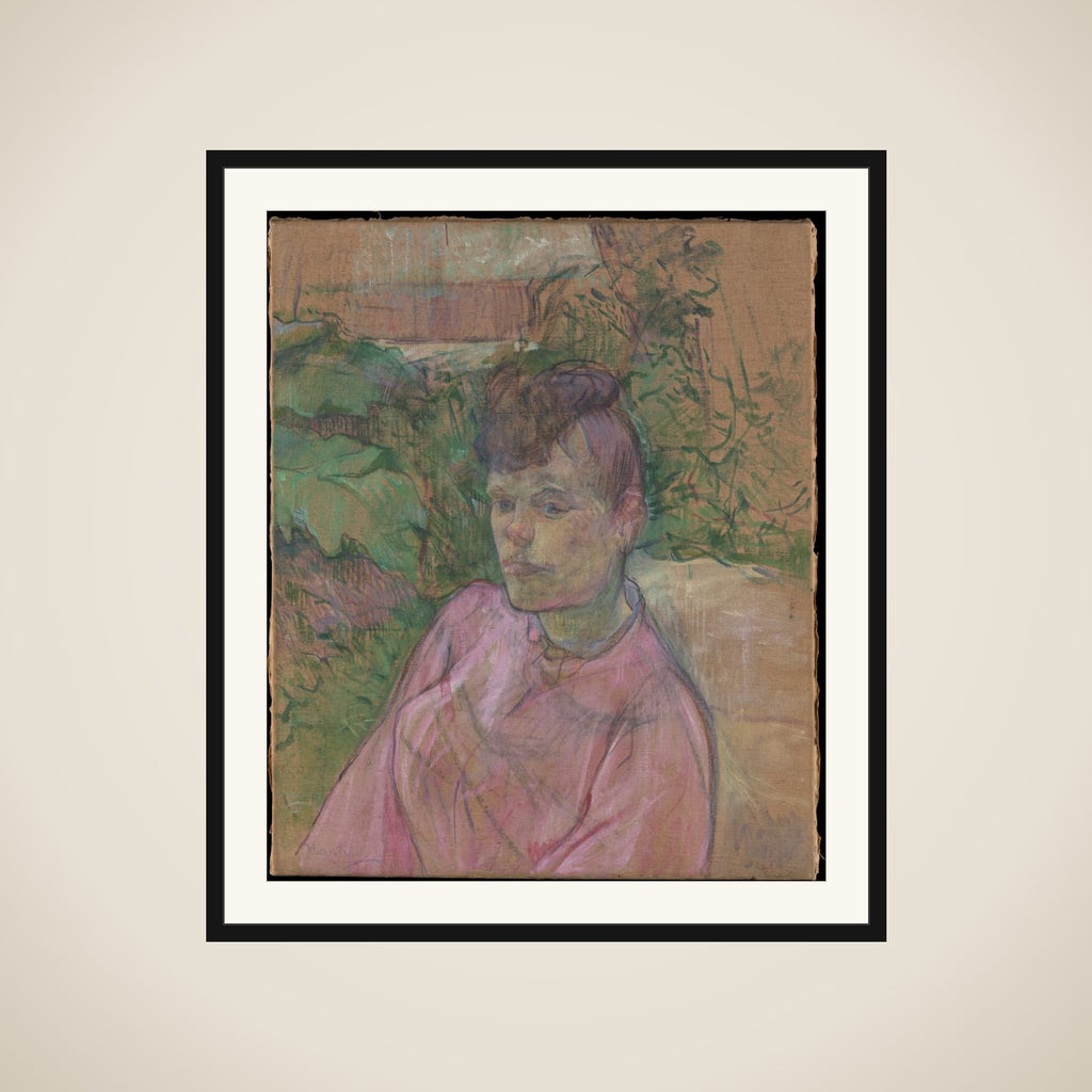 Woman in the Garden of Monsieur Forest framed