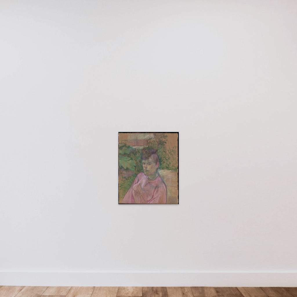Woman in the Garden of Monsieur Forest unframed — shown to scale