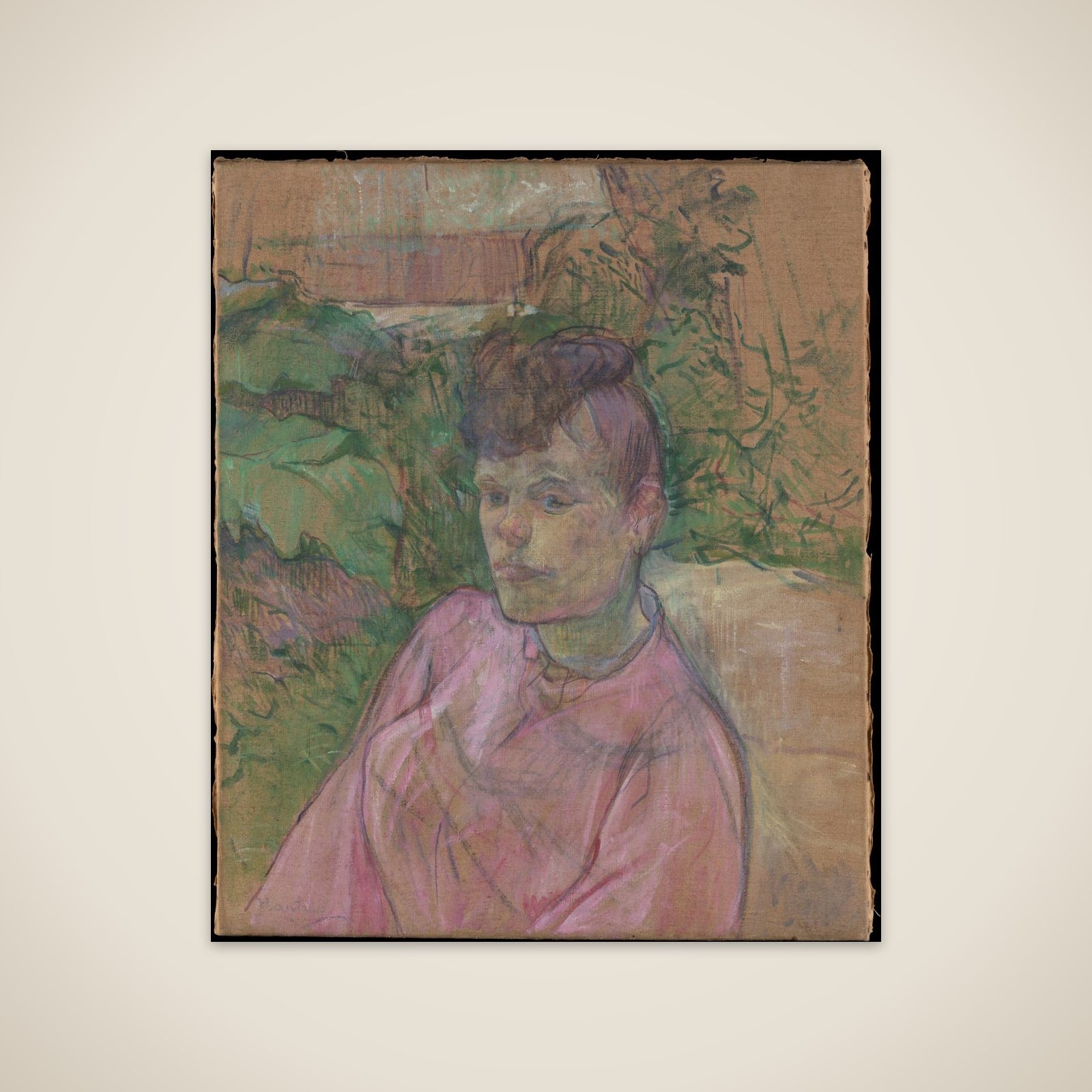 Woman in the Garden of Monsieur Forest unframed print