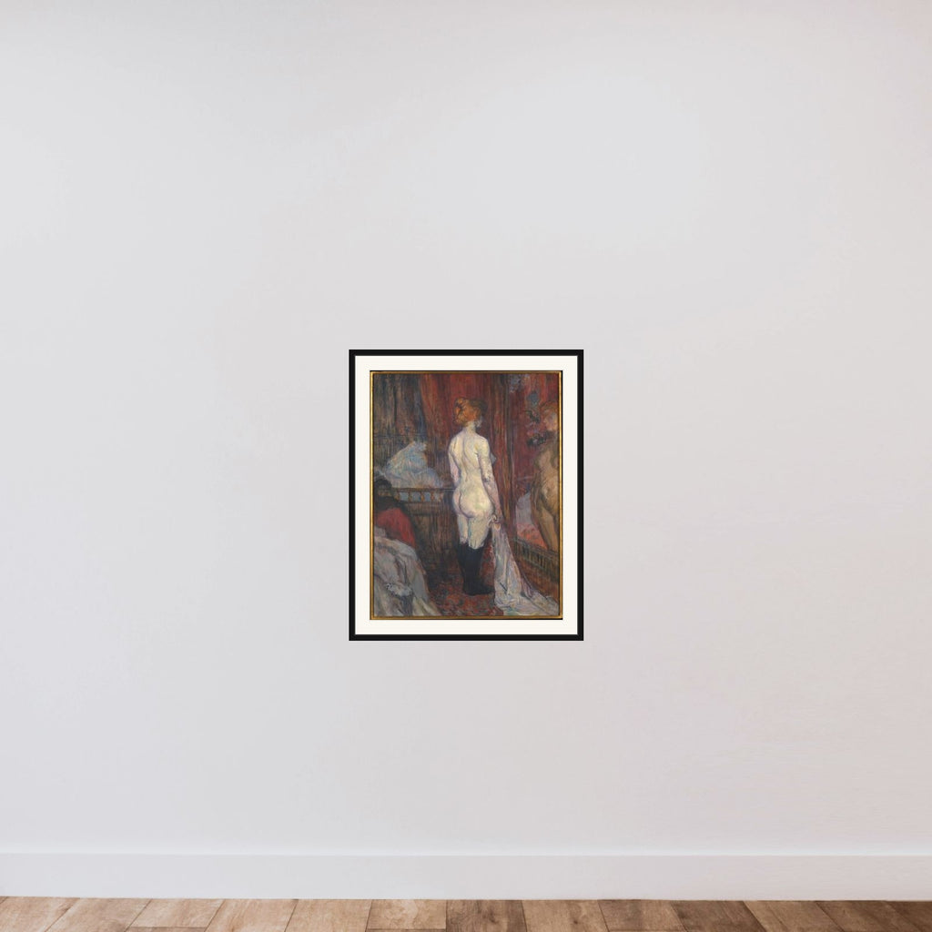 Woman before a Mirror framed — shown to scale